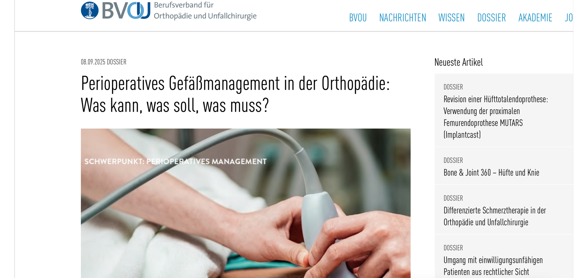 Mehr Sicherheit bei Operationen: Warum Gefäßchecks so wichtig sind